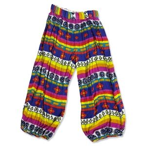 VINTAGE Maximalist Colorful Gauzy Boho Harem Pants
